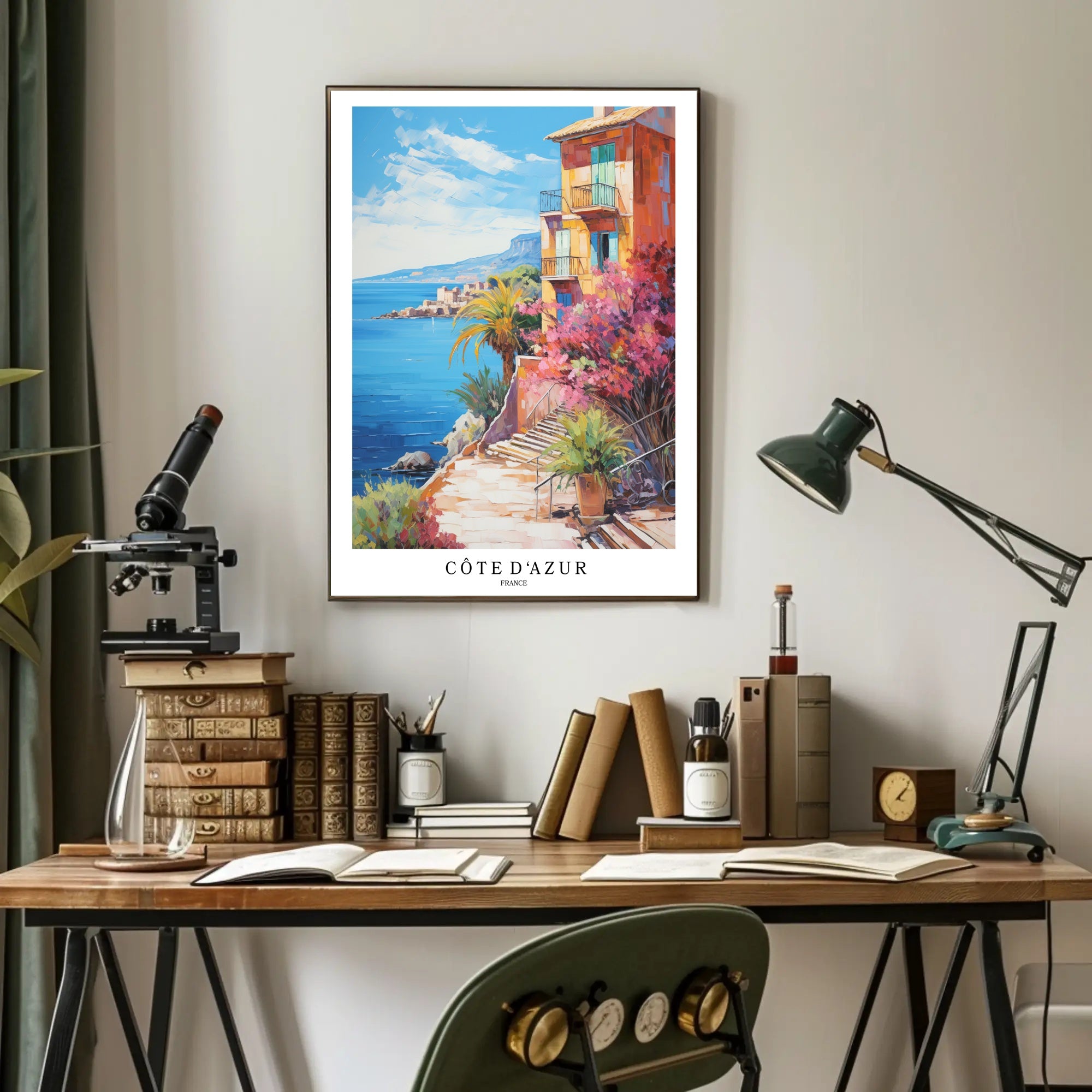 Côte d'Azur Coastal Impressionism Travel Poster PosterGoat
