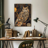 Intricate Owl Fantasy Surrealism Art Print Fantasy or Mythology Poster