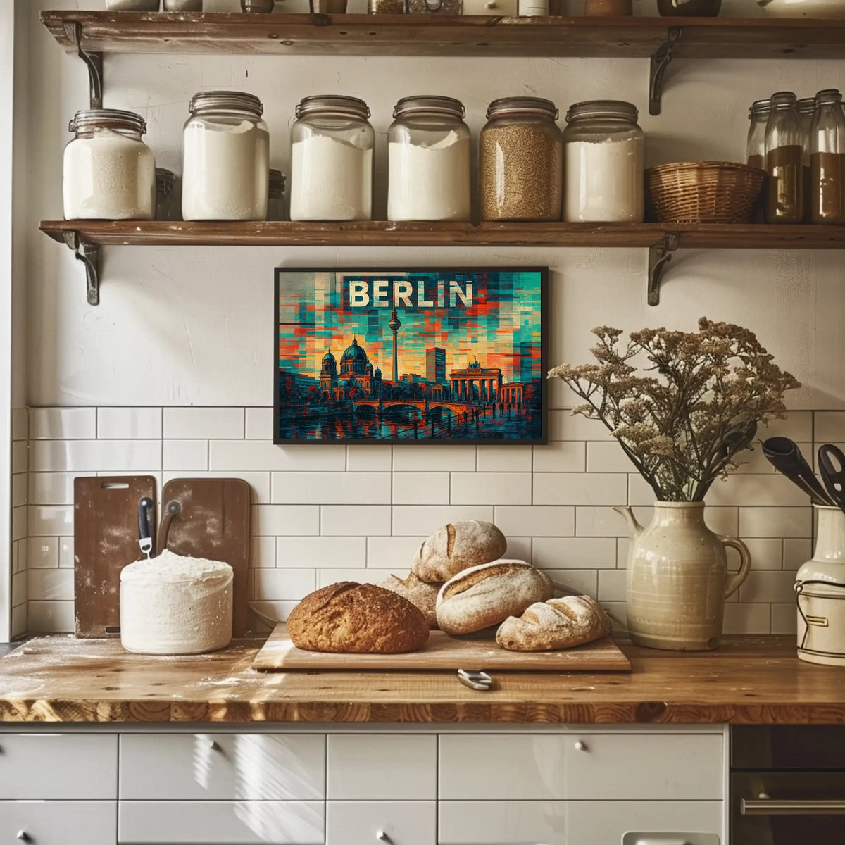 Berlin Skyline Art Poster