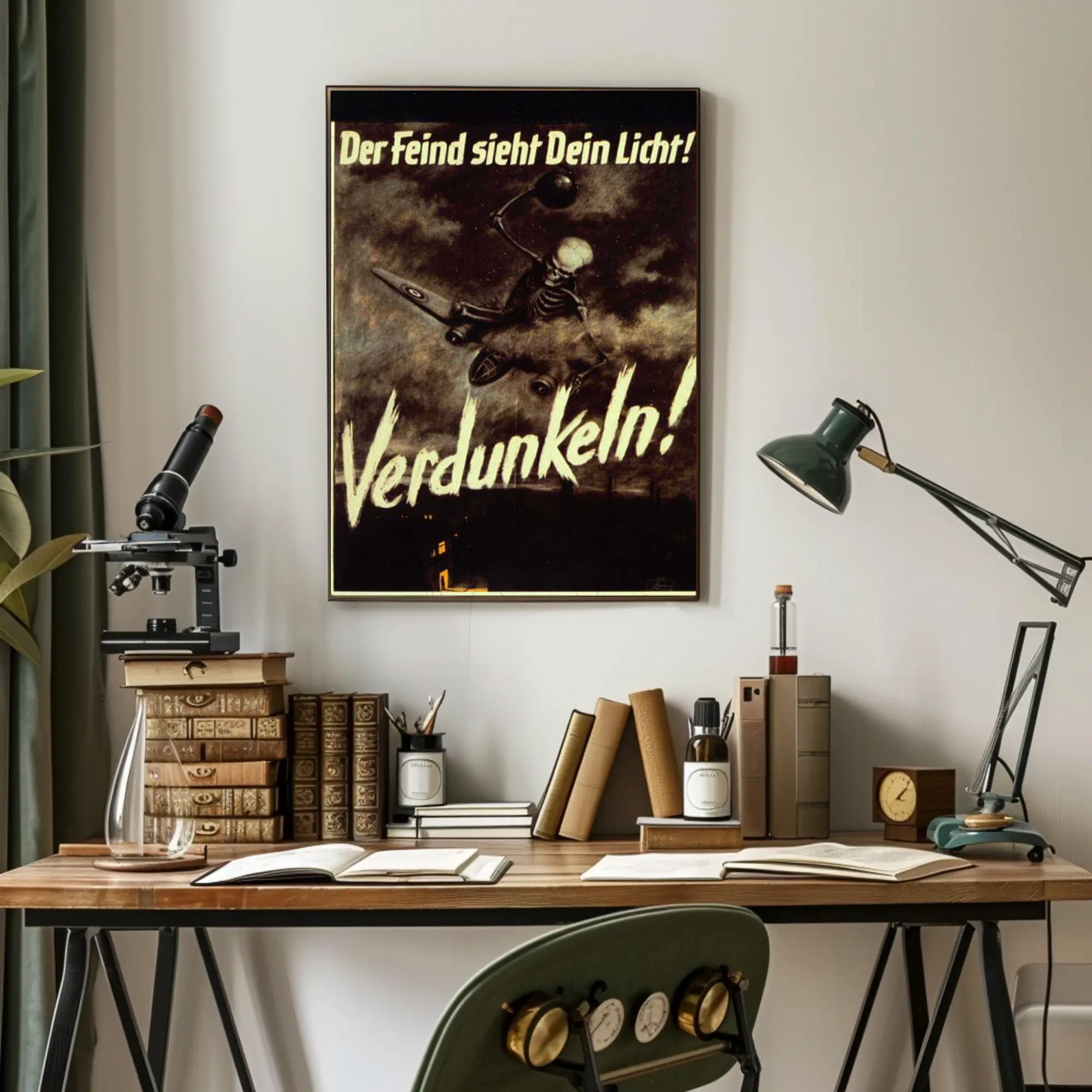 Der Feind Sieht Dein Licht Poster Art Print for Home Decor and Wall Art PosterGoat