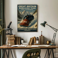 Great Britain Bobsleigh Team 1924 Poster