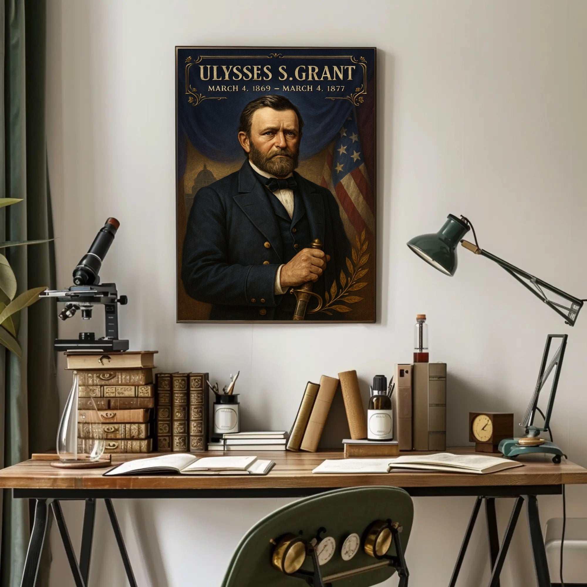 Ulysses S. Grant 18Th President Poster