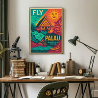 Travel to Palau Vibrant Tropical Adventure Travel Poster PosterGoat