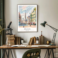 Charming Streets of Bruges Poster PosterGoat