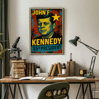 John F. Kennedy 35th President of the United States Graffiti Pop Art Poster