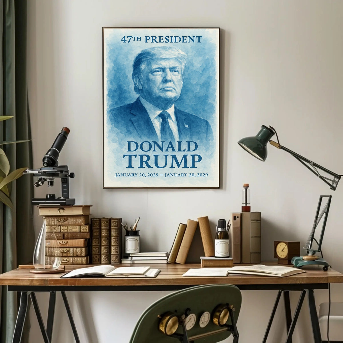 Trump Visionary Horizon Watercolor Patriot Poster