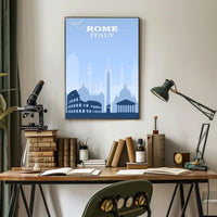 Visit Rome, Italy Travel Poster
