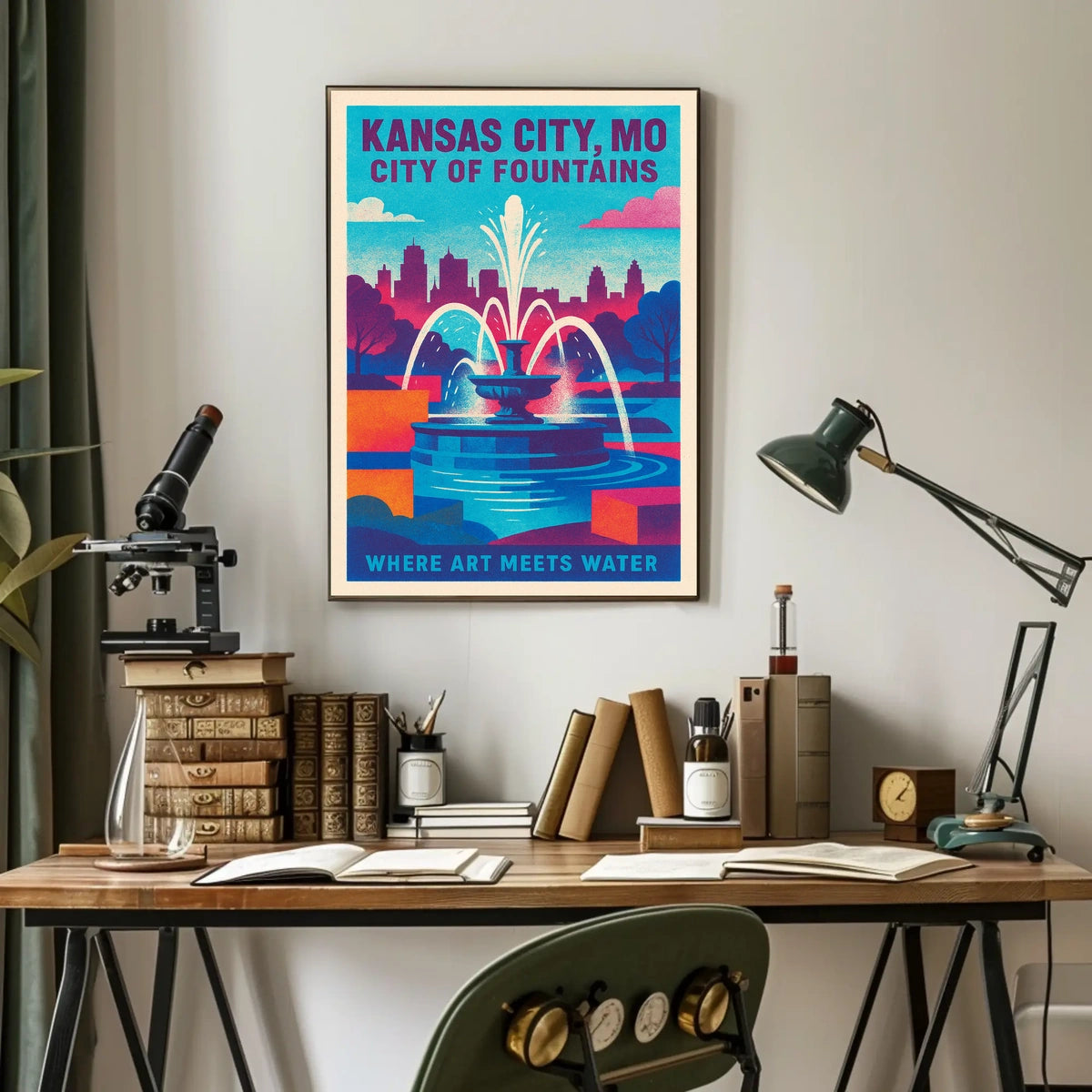 Kansas City, MO City of Fountains Poster