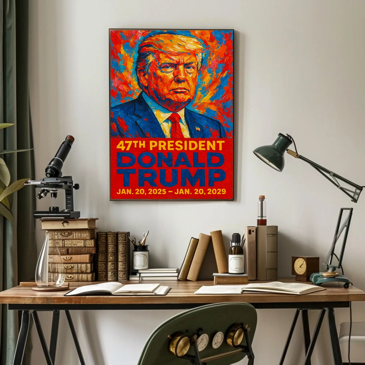 Unyielding Resolve Trump Patriot Legacy Expressionism Poster