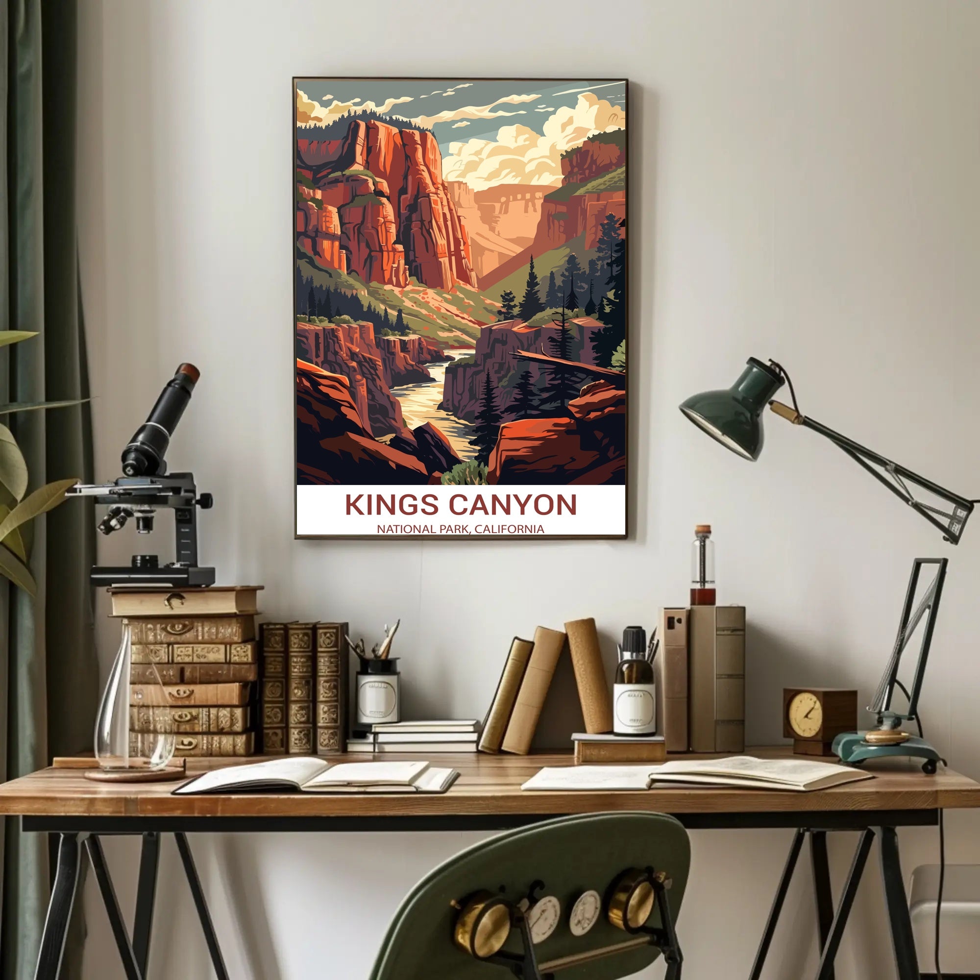 Kings Canyon Vintage National Park Poster