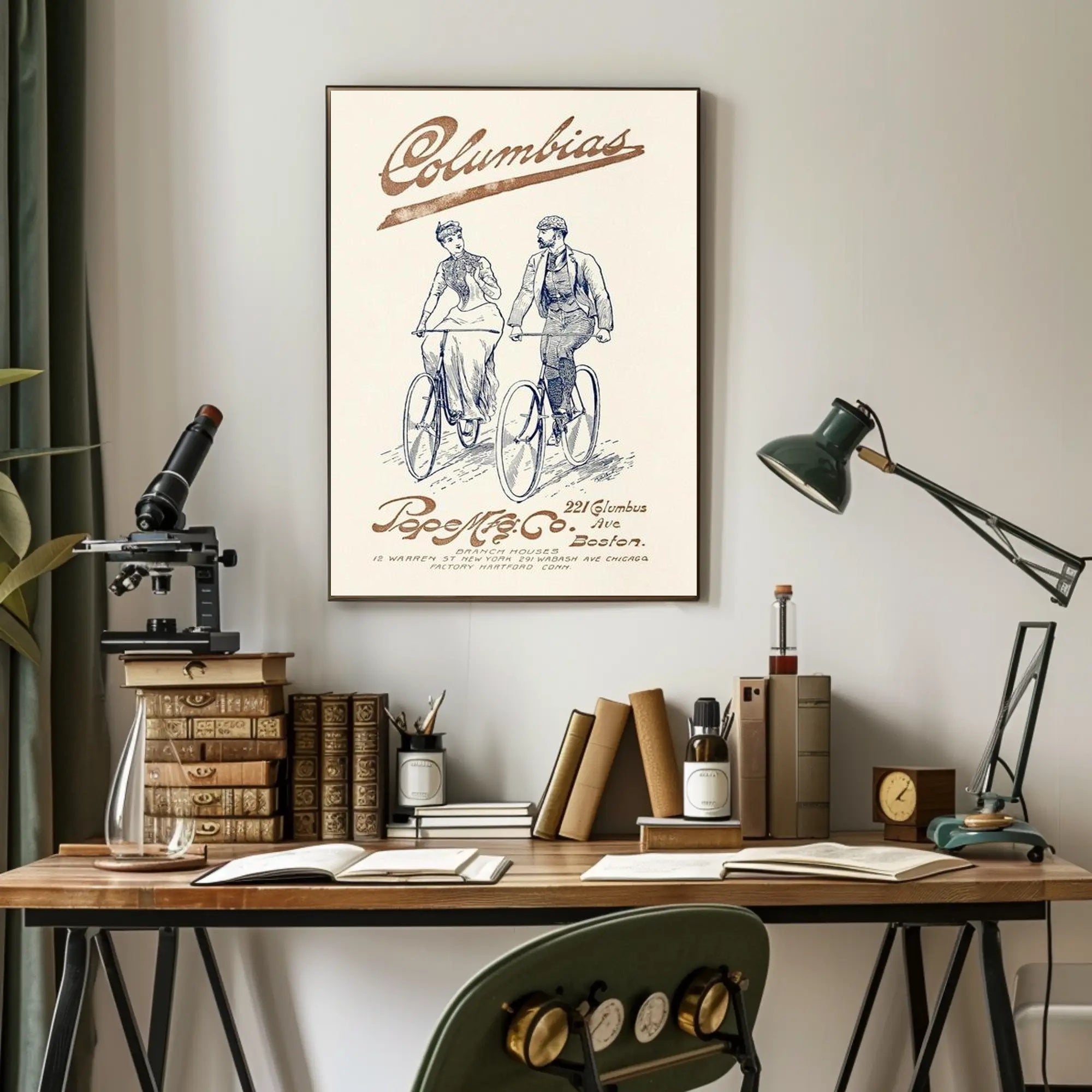 Vintage Columbia Bicycles Advertisement Poster PosterGoat