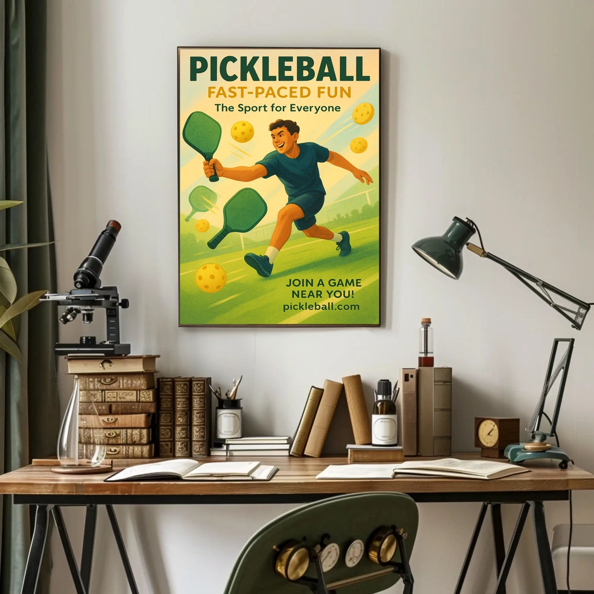 Pickleball Fast-Paced Fun Poster