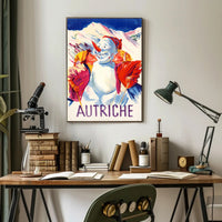 Vibrant Vintage Austrian Winter Scene Travel Poster PosterGoat