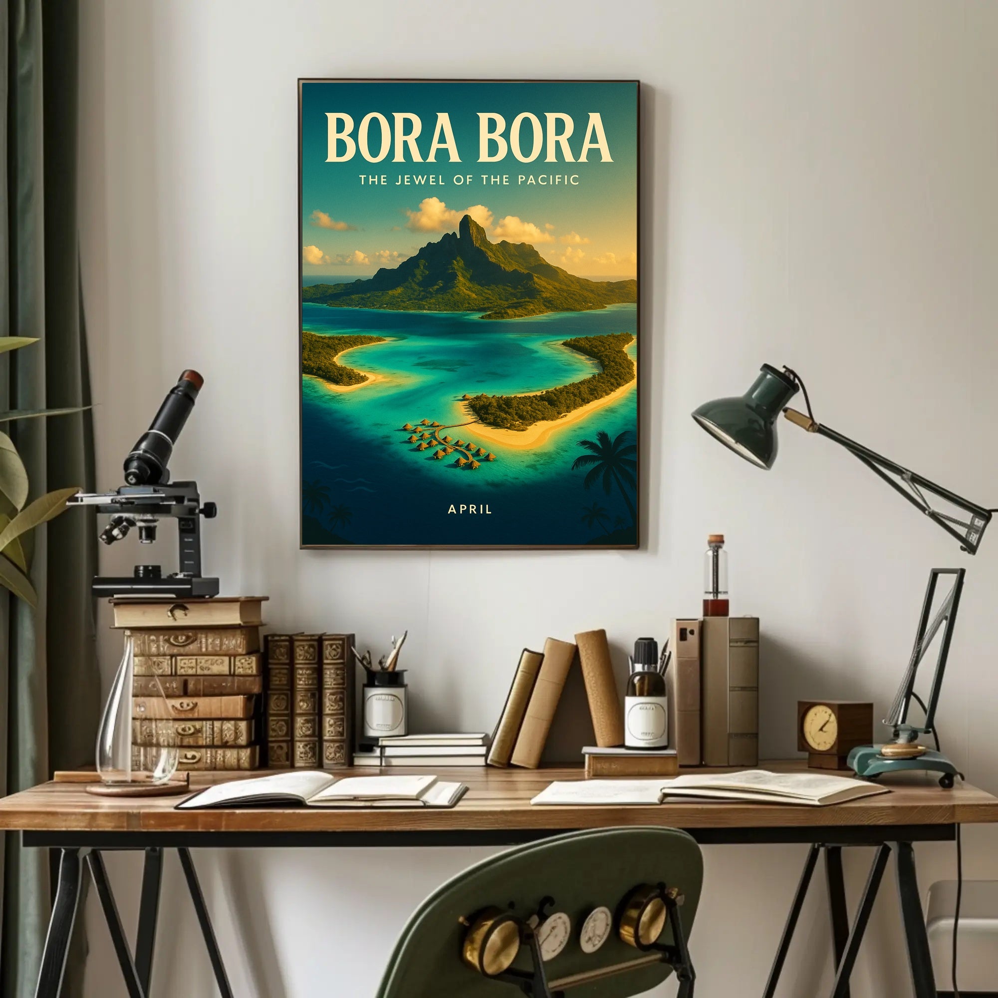 Breathtaking Bora Bora Paradise Vintage Travel Poster PosterGoat