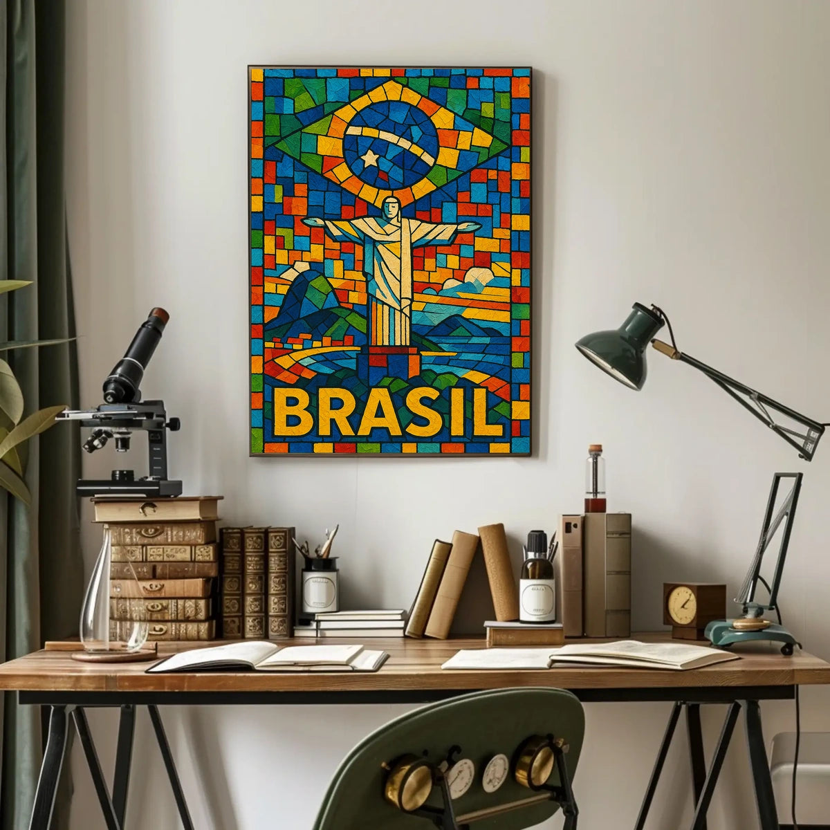 Vibrant Brazil Mosaic Poster