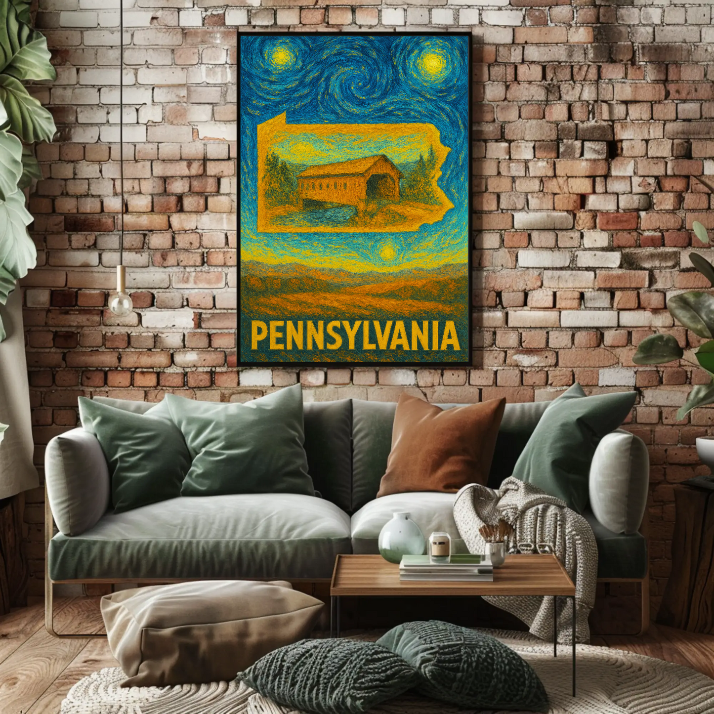Pennsylvania Starry Night Poster