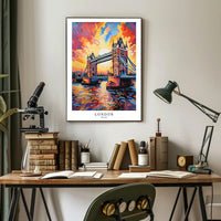 London Bridge in Vibrant Colors Poster PosterGoat