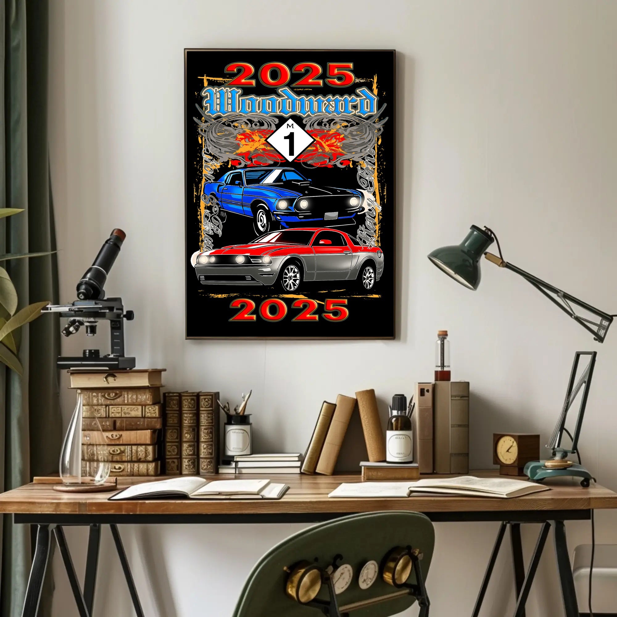 Woodward 2025 Car Show Poster