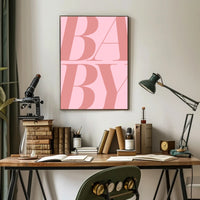 BABY Typography Nursery Decor in Minimalist Poster Style PosterGoat