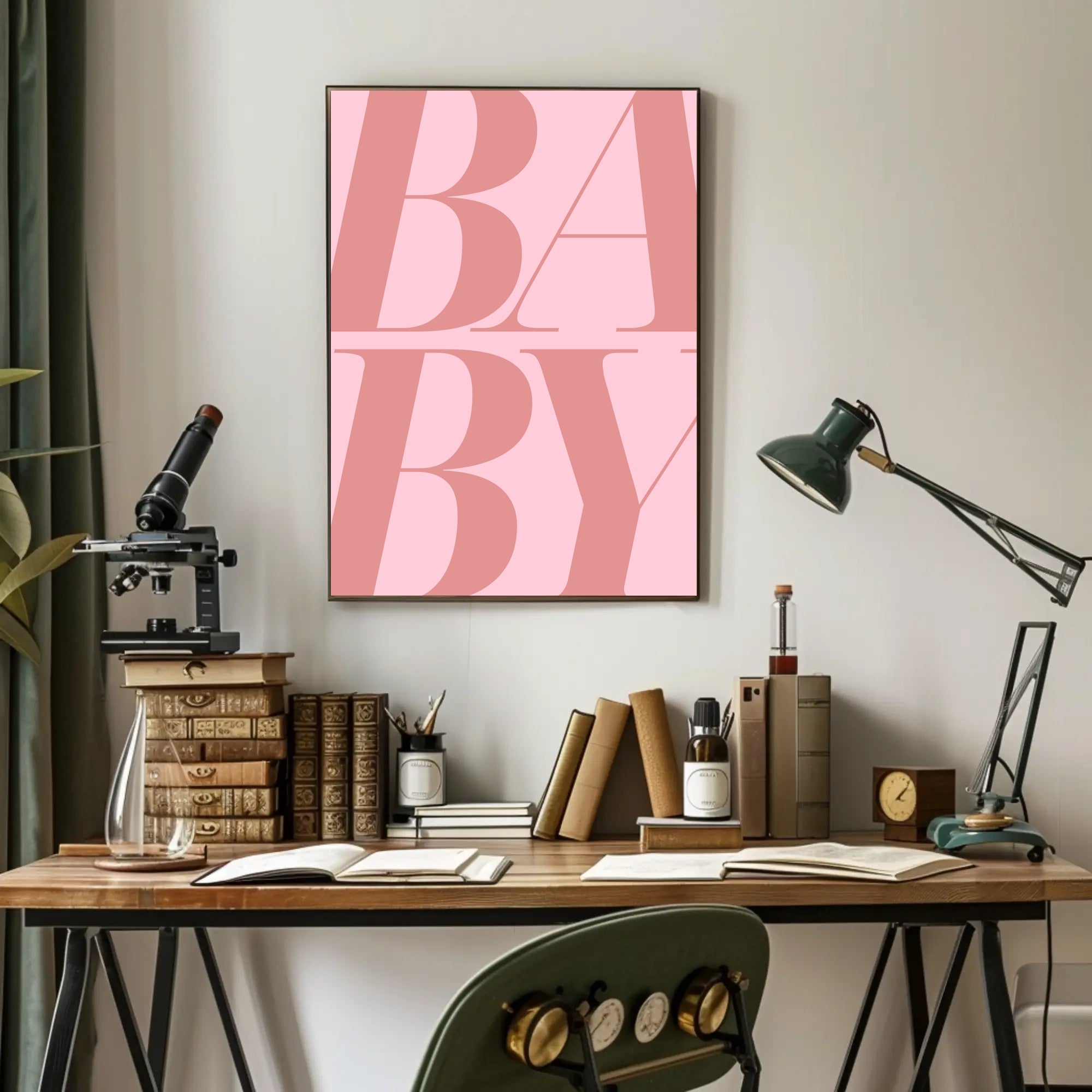 BABY Typography Nursery Decor in Minimalist Poster Style PosterGoat