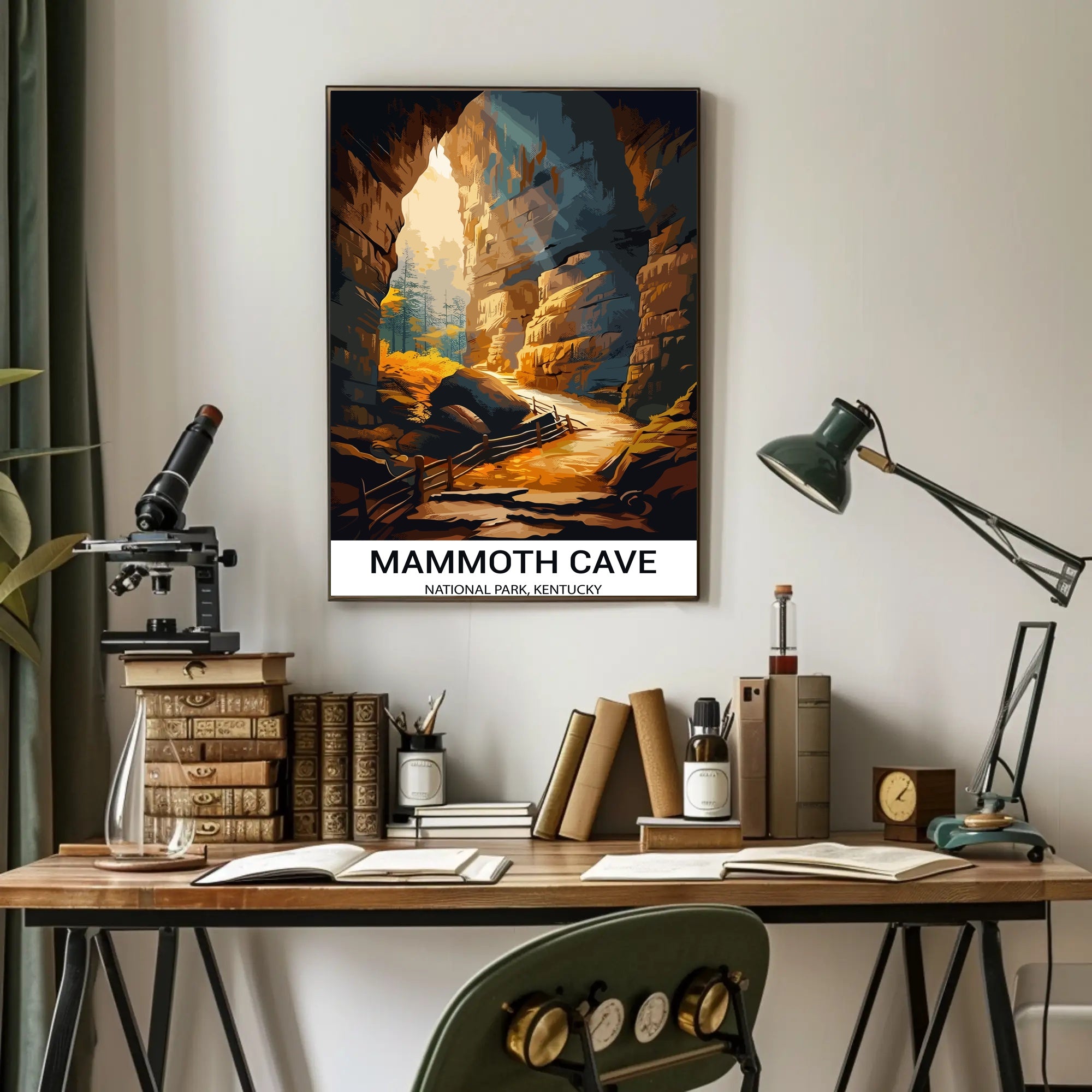 Mammoth Cave Vintage National Park Adventure Poster