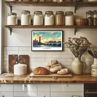 London's Iconic Landmarks Explored in Urban Cityscape Poster