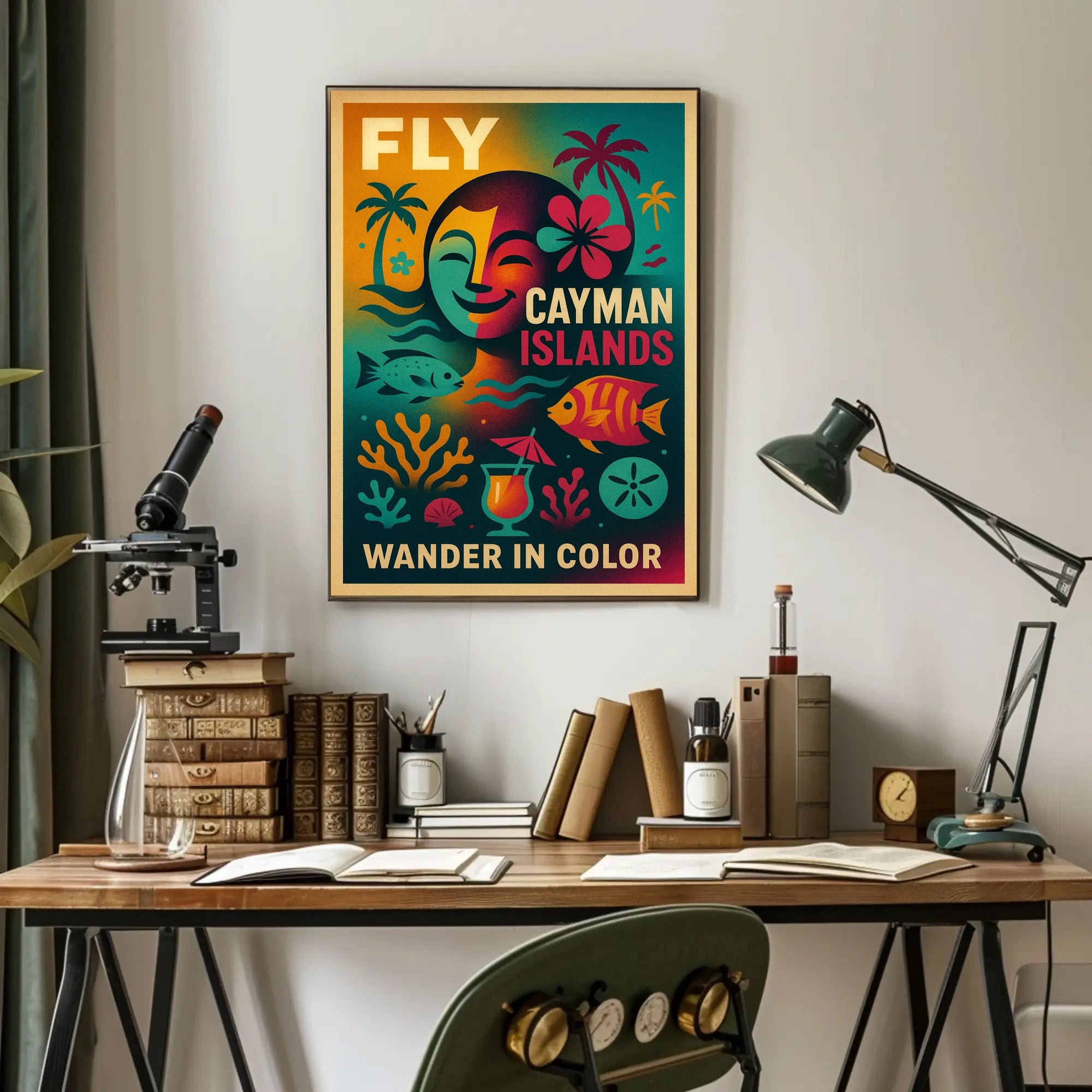 Wander in Color - Cayman Islands Poster