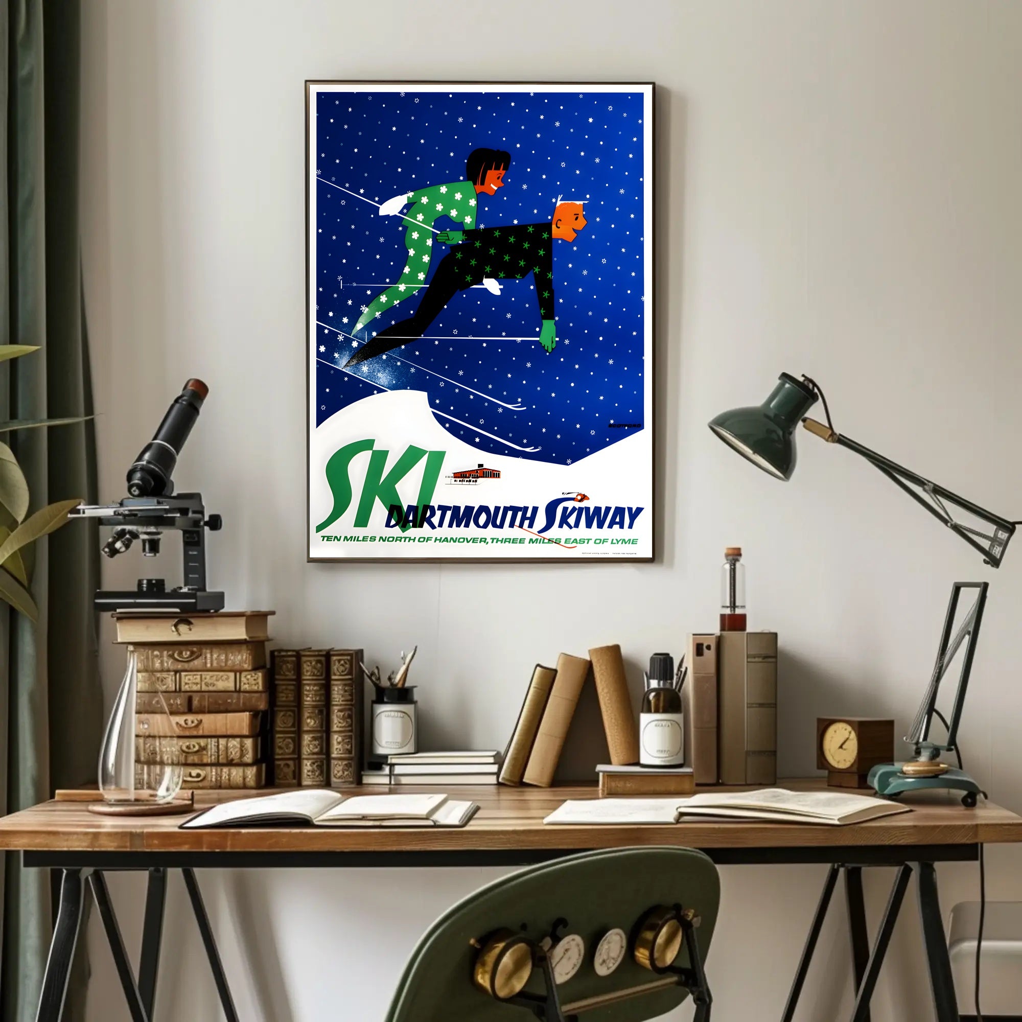 Dartmouth Skiway Vintage Sports Poster PosterGoat