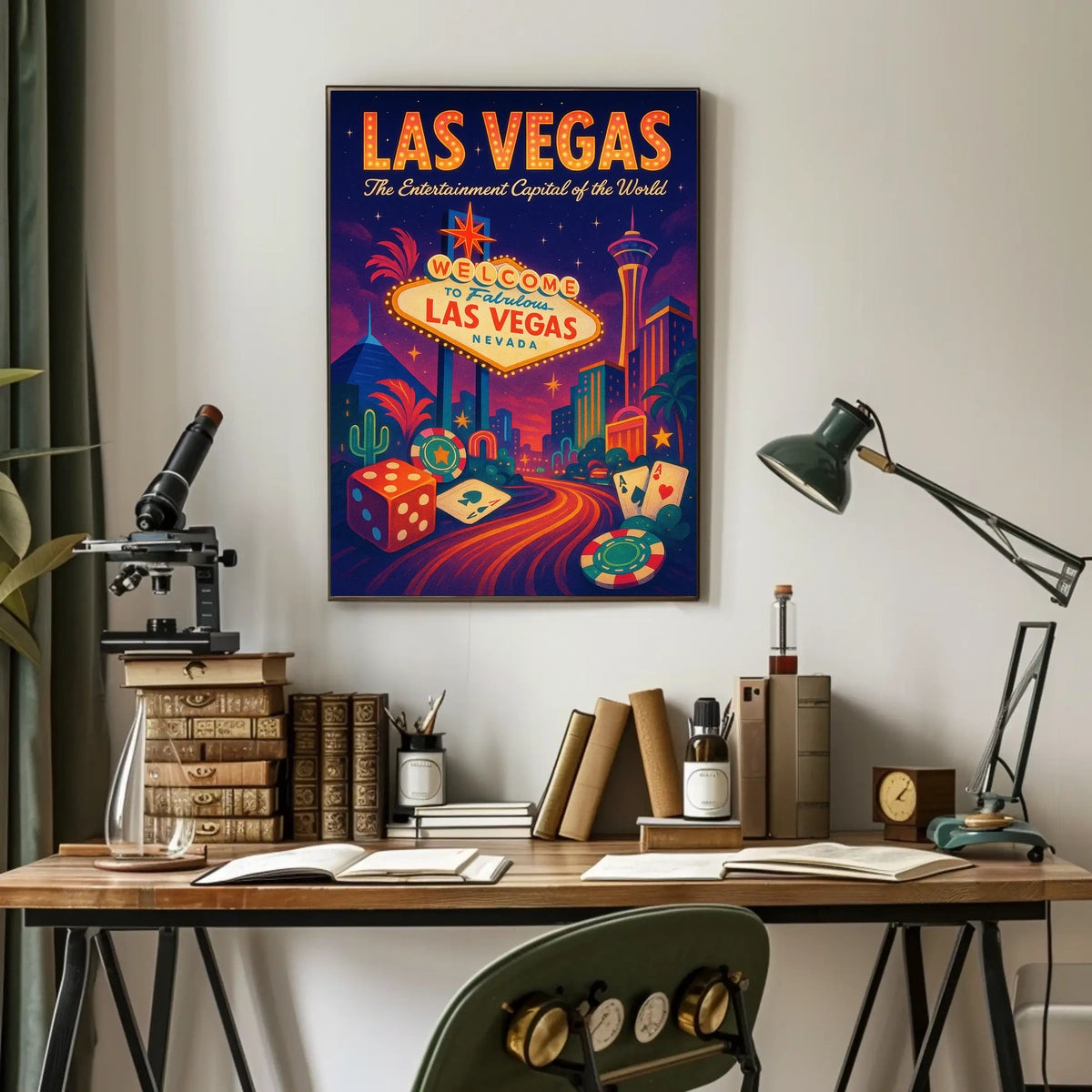 Las Vegas Poster Entertainment Capital Wall Art for Fans
