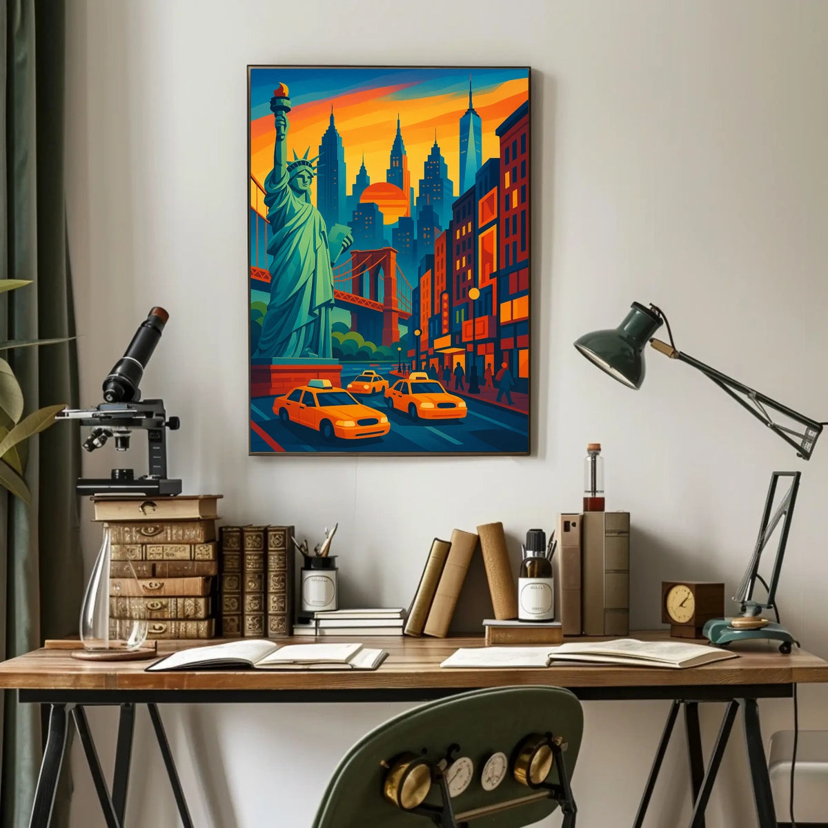 New York City Vibrant Adventure Poster Modern Wall Art