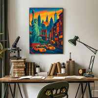 New York City Vibrant Adventure Poster Modern Wall Art