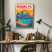 Miami, FL The Magic City Poster
