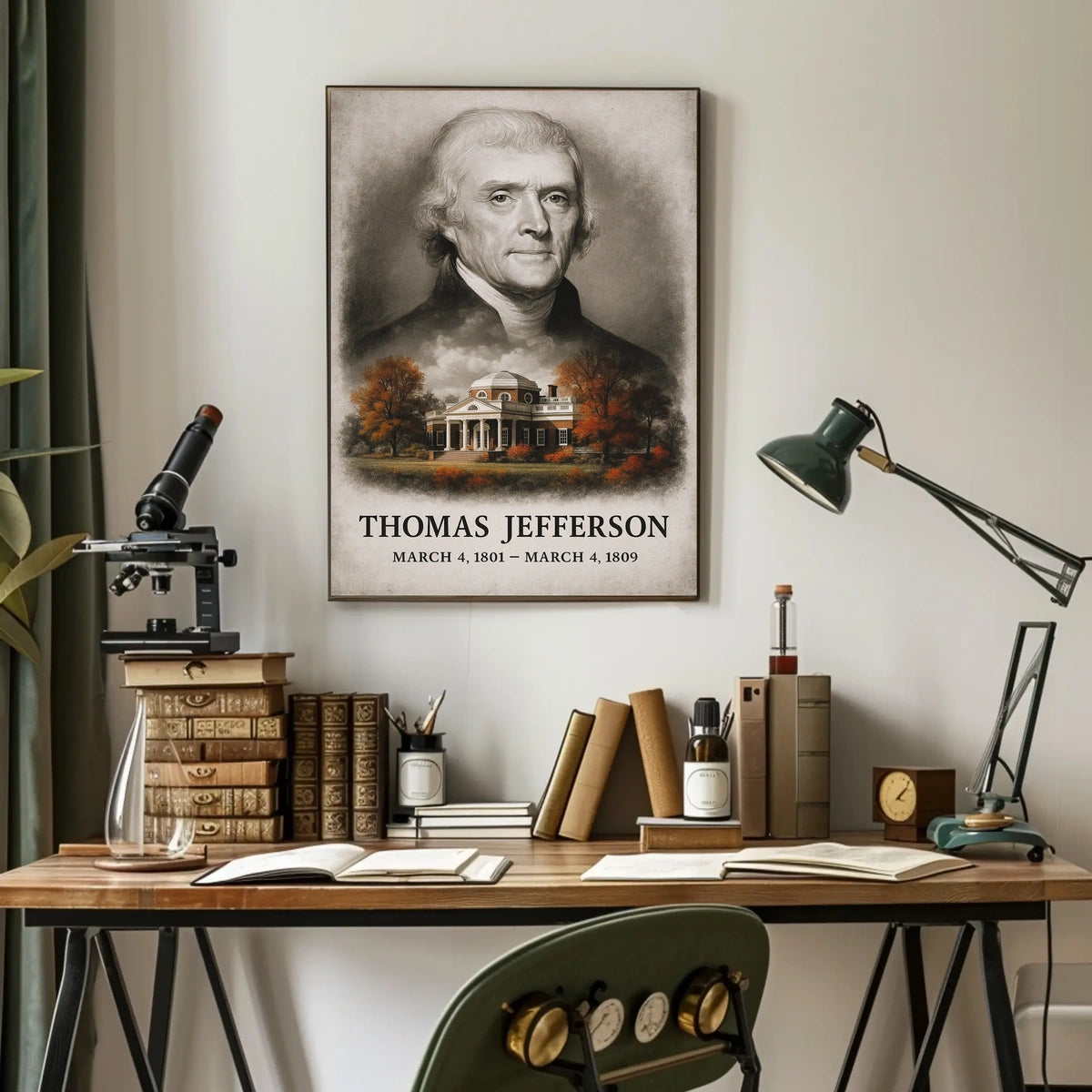 Thomas Jefferson 3rd President of the United States Reflections Poster