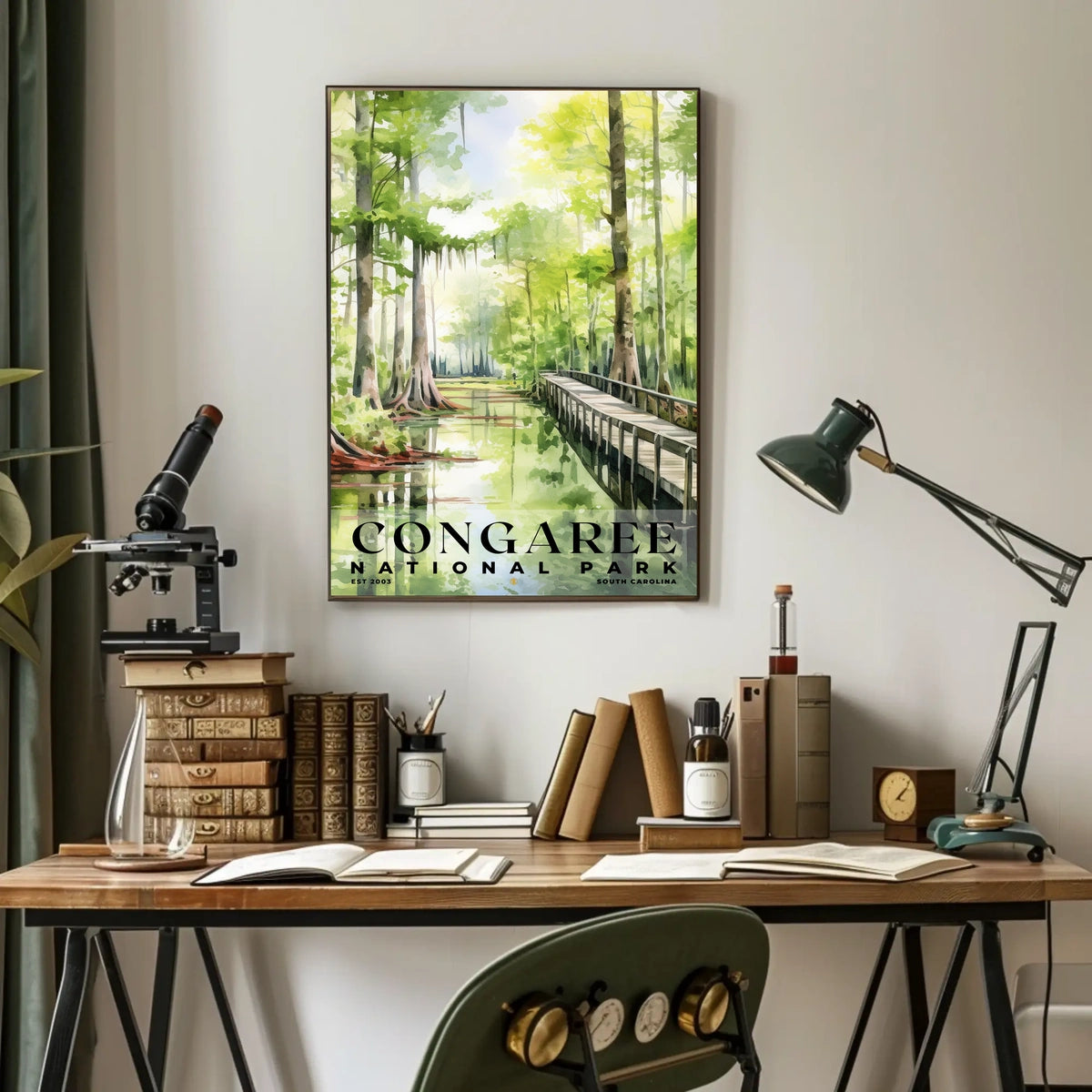 Congaree Watercolor Wall Art Poster