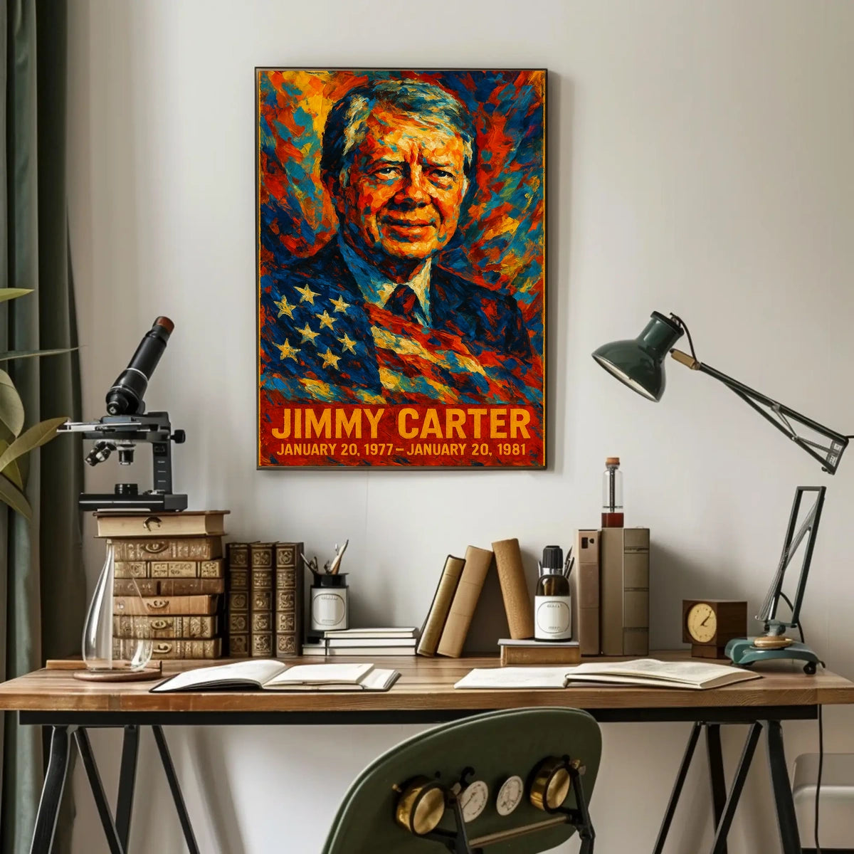 Jimmy Carter 39th President of the United States Glitch Hop Art Poster