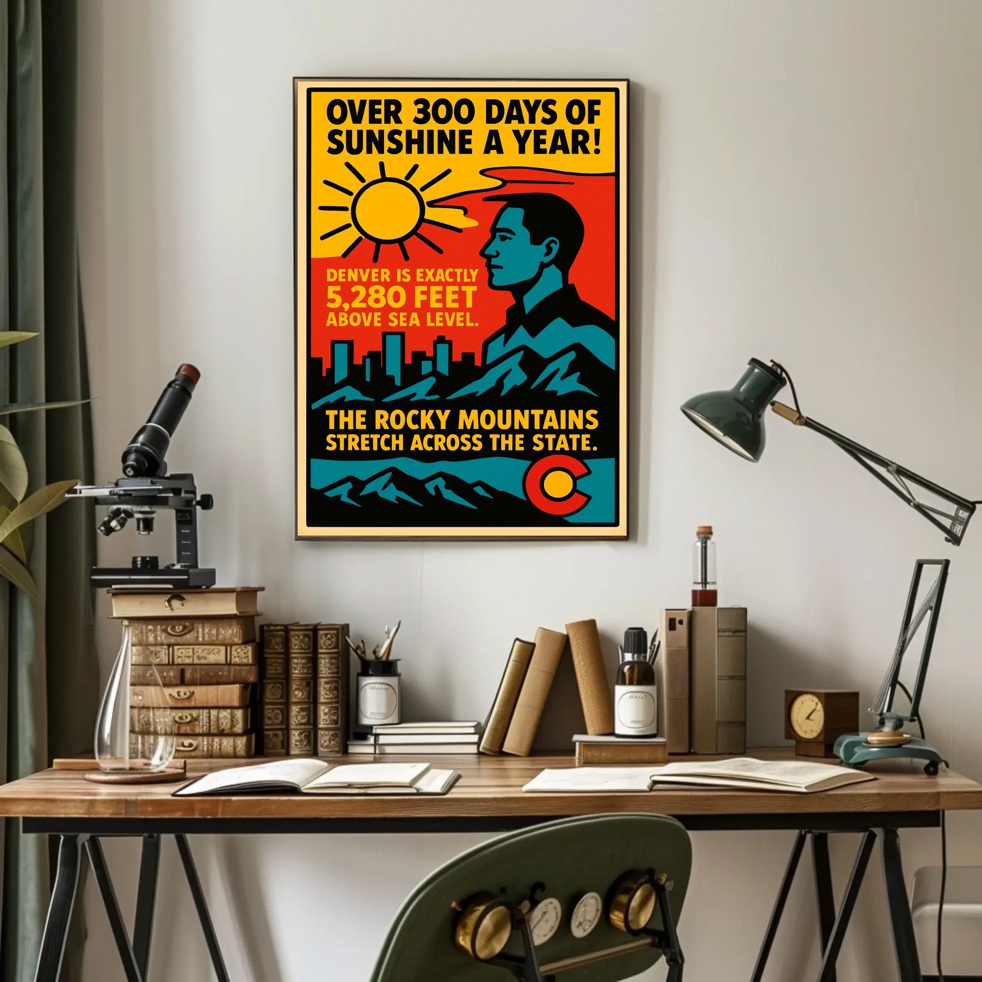 Colorado Sunshine and Elevation Poster