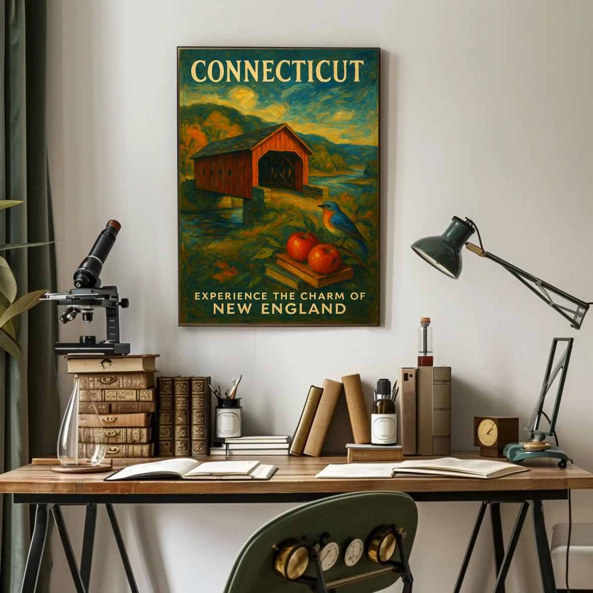 Connecticut Poster Discover The Beauty Rustic Americana Fans