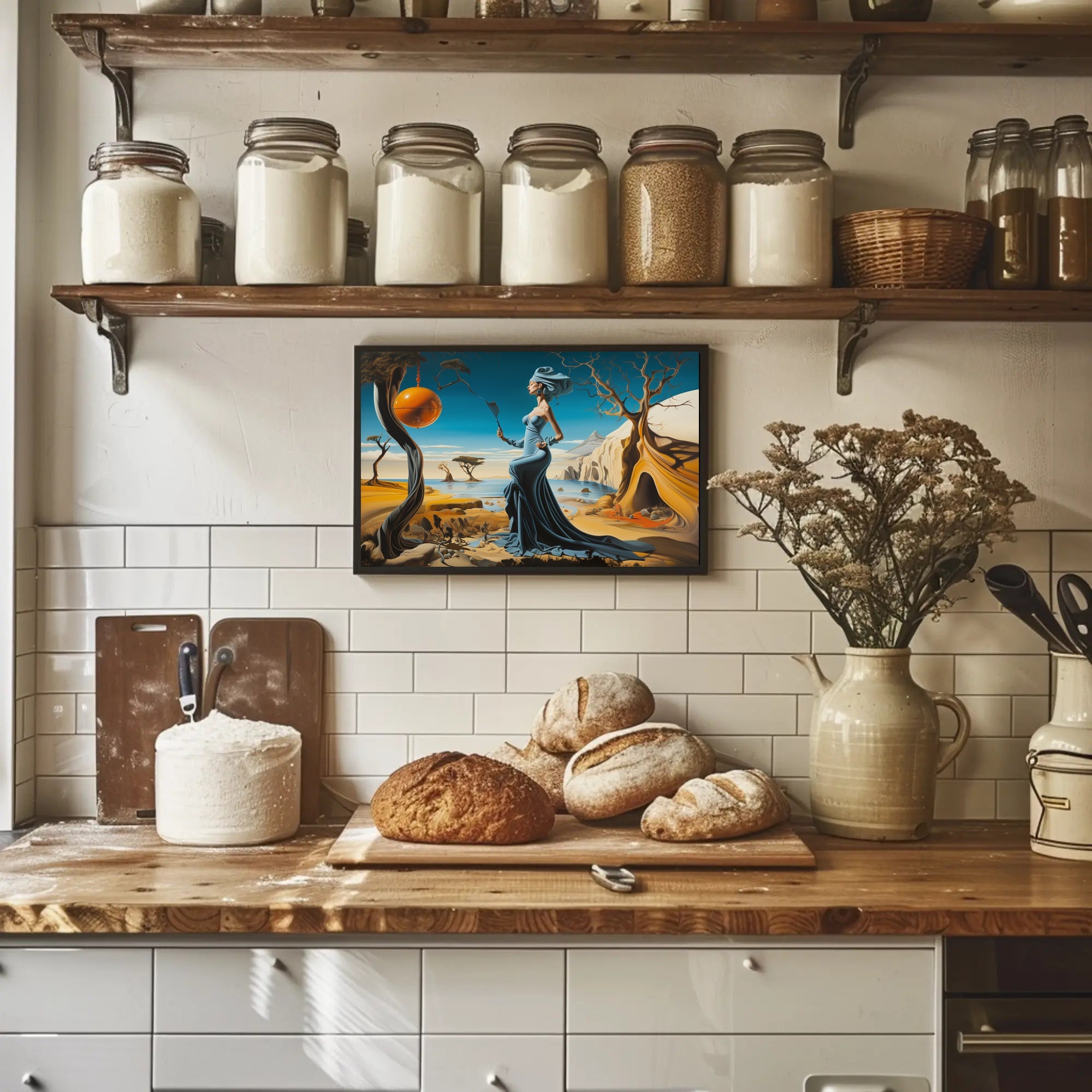 Dreamlike Coastal Surrealism: Surrealistic Artistic Poster