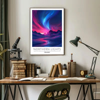Northern Lights Finland Travel Poster