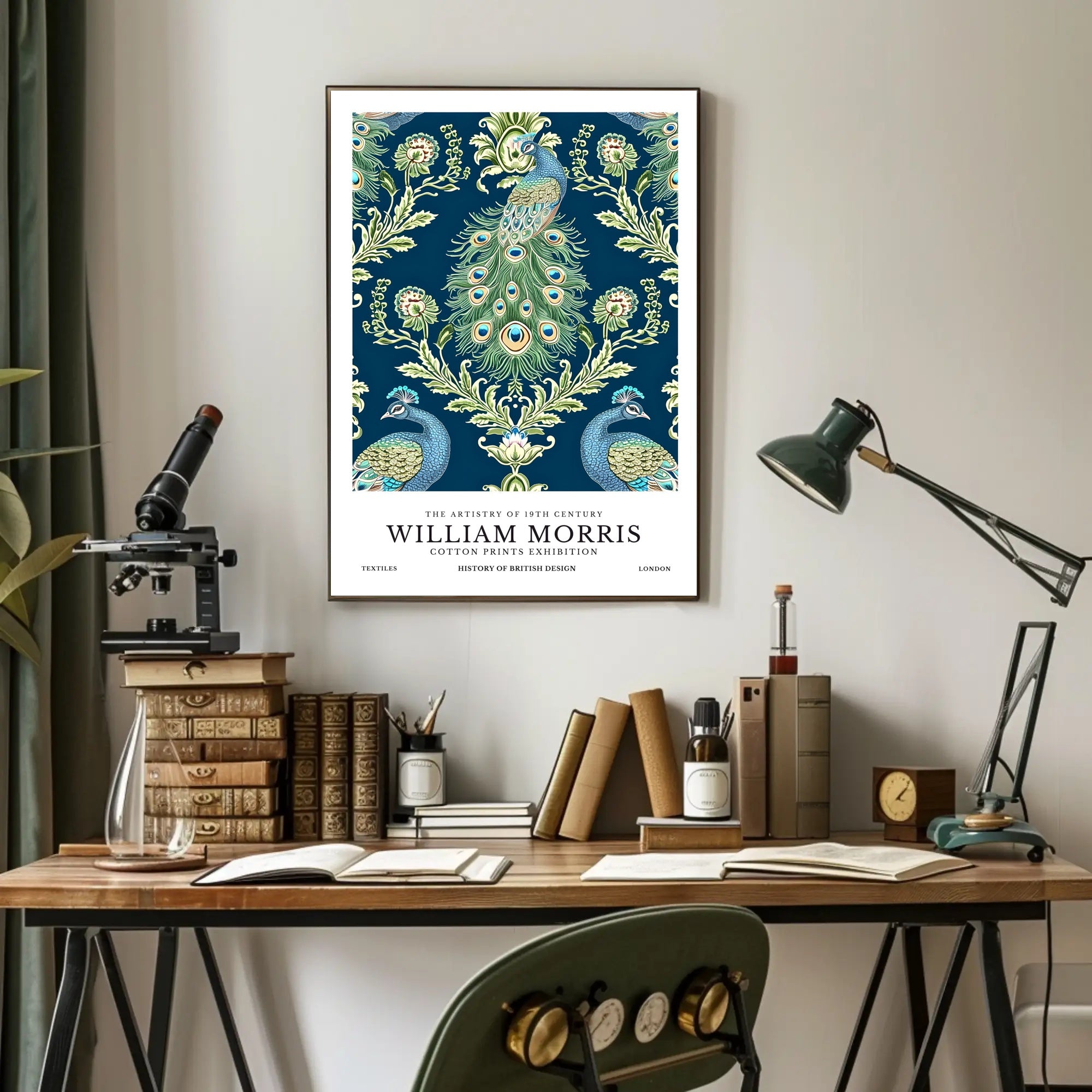 William Morris Cotton Prints Exhibition Poster