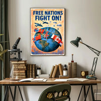Free Nations Unite Poster PosterGoat