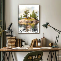 Voyageurs Watercolor Wall Art Poster