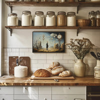 Surreal Dreamscape Timepiece Artistic Poster