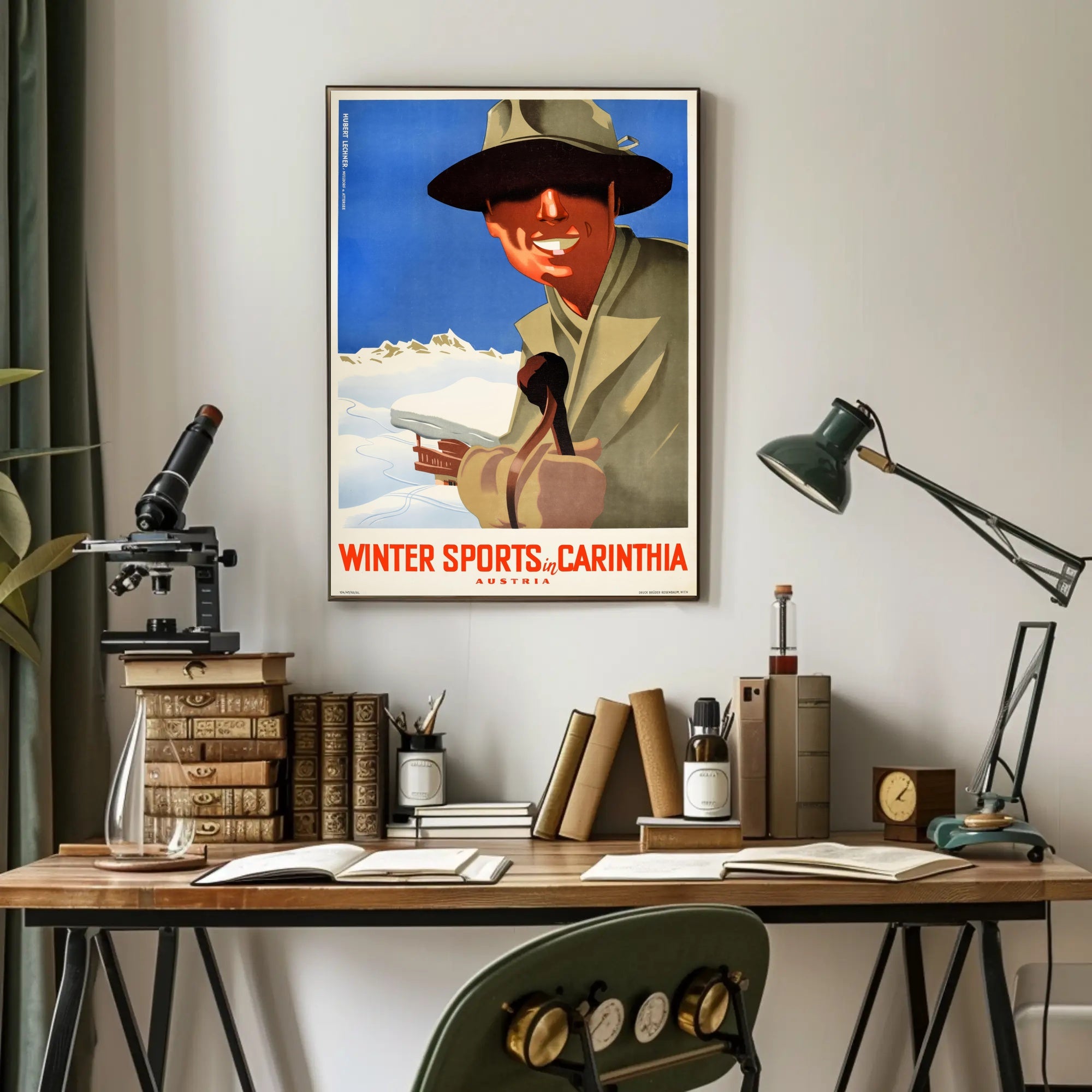 Vintage Carinthia Winter Sports Travel Poster PosterGoat