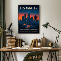 Los Angeles A Neon Oasis Poster PosterGoat