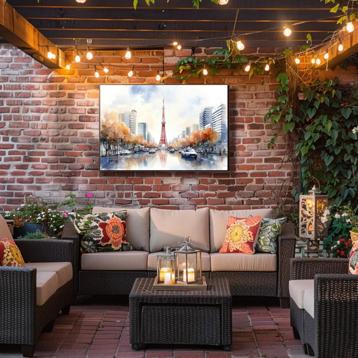 Tokyo Tower Autumn Scene Poster