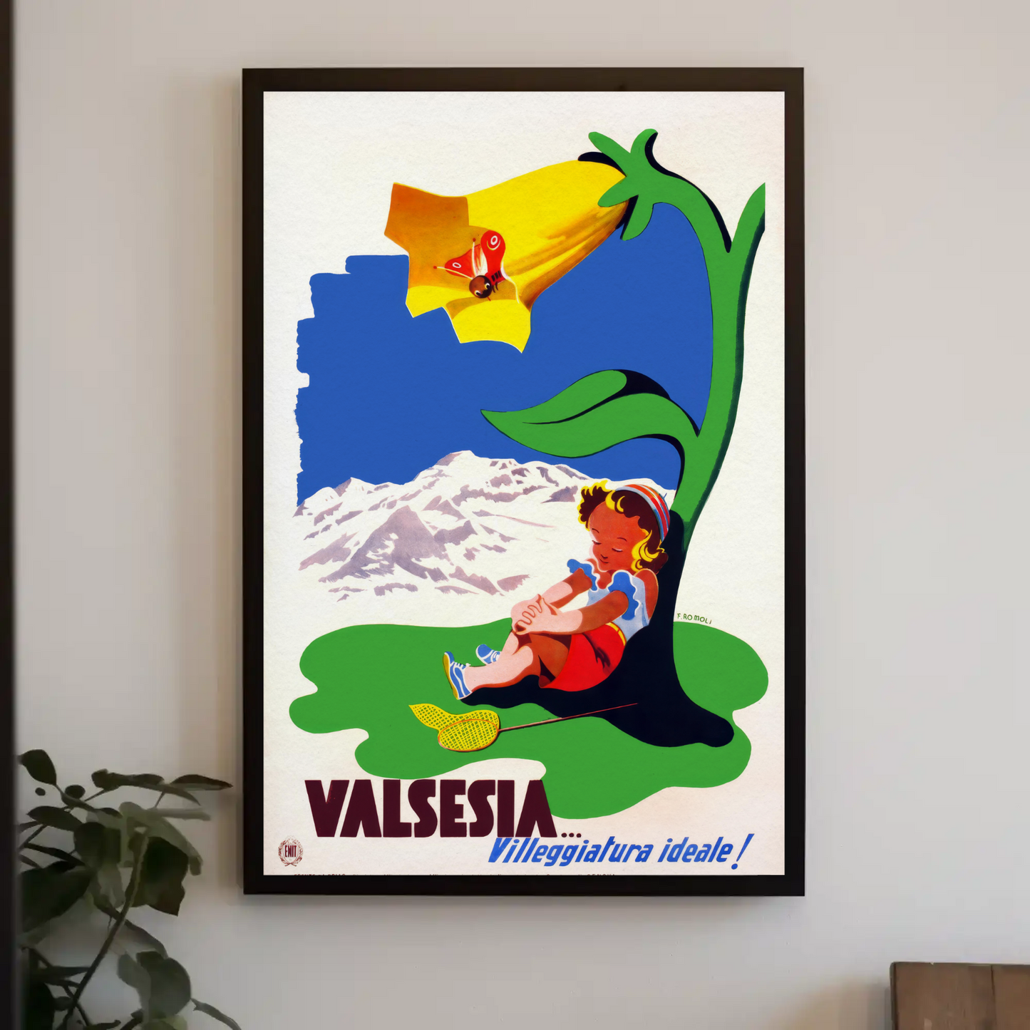 Valsesia Vintage Poster Ideal Vacation