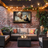 Surreal Encounter in Abstract or Artistic Poster