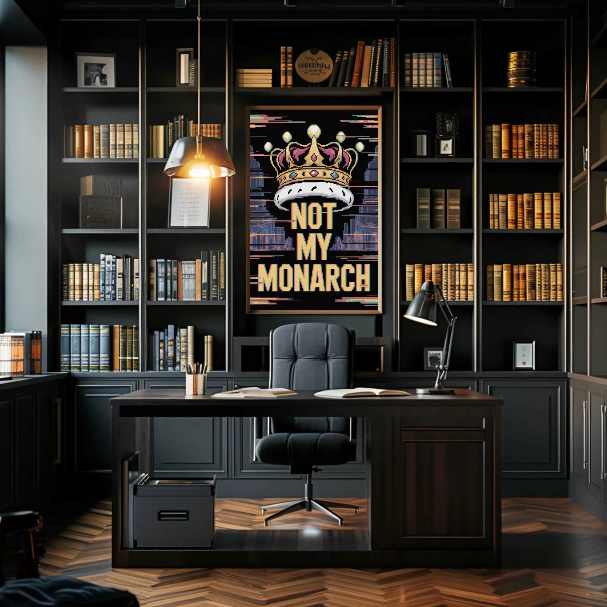 NOT MY MONARCH Political or Propaganda Poster