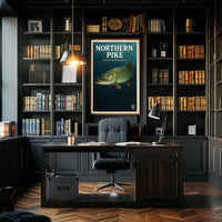 Northern Pike Master of Freshwater Poster PosterGoat